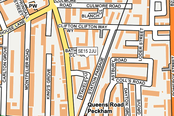 SE15 2JU map - OS OpenMap – Local (Ordnance Survey)