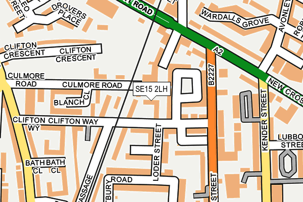 SE15 2LH map - OS OpenMap – Local (Ordnance Survey)
