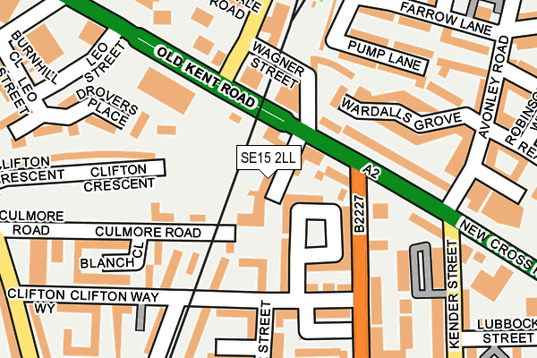 SE15 2LL map - OS OpenMap – Local (Ordnance Survey)