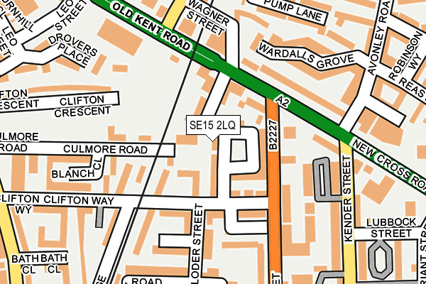 SE15 2LQ map - OS OpenMap – Local (Ordnance Survey)