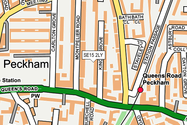 SE15 2LY map - OS OpenMap – Local (Ordnance Survey)