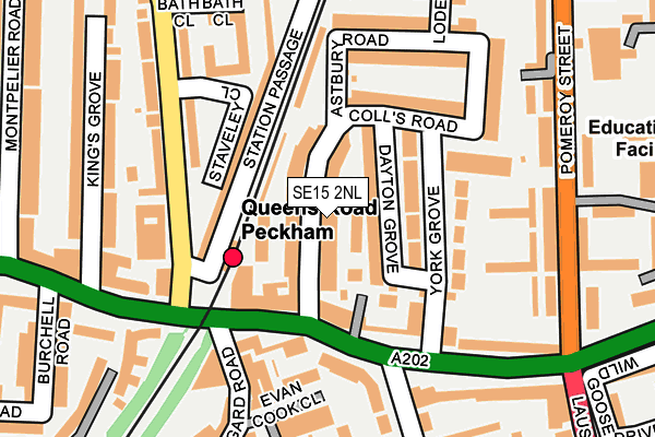 SE15 2NL map - OS OpenMap – Local (Ordnance Survey)