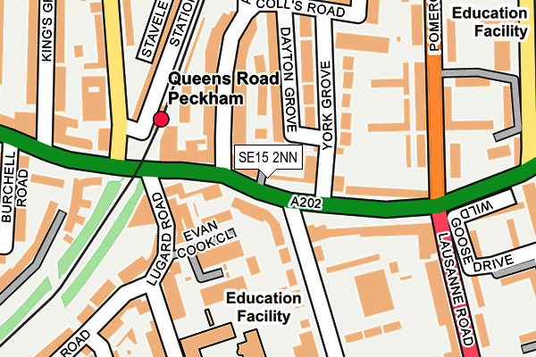 SE15 2NN map - OS OpenMap – Local (Ordnance Survey)