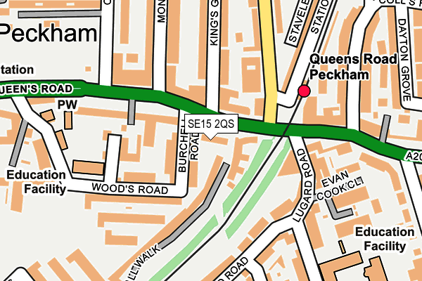 SE15 2QS map - OS OpenMap – Local (Ordnance Survey)