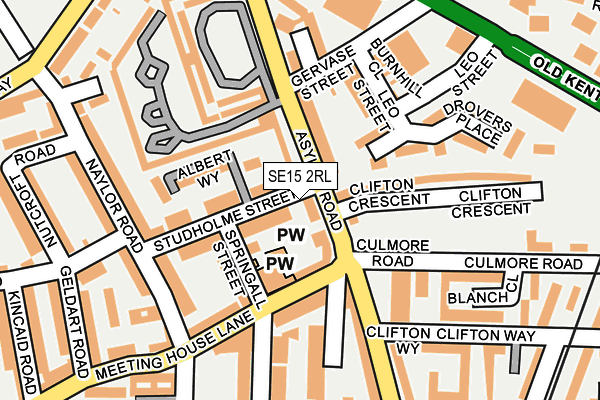SE15 2RL map - OS OpenMap – Local (Ordnance Survey)