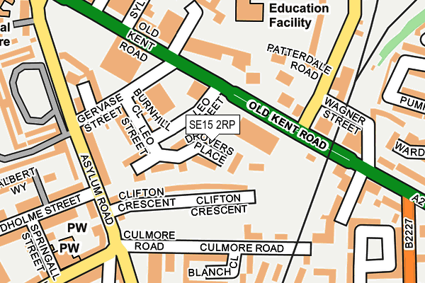SE15 2RP map - OS OpenMap – Local (Ordnance Survey)