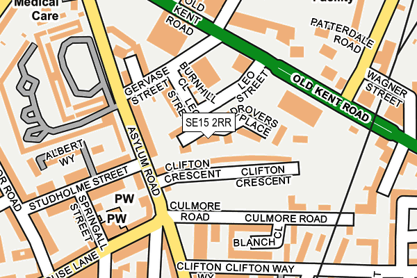 SE15 2RR map - OS OpenMap – Local (Ordnance Survey)