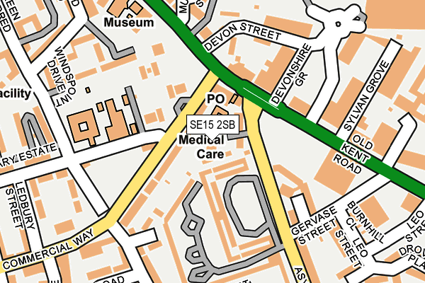 SE15 2SB map - OS OpenMap – Local (Ordnance Survey)
