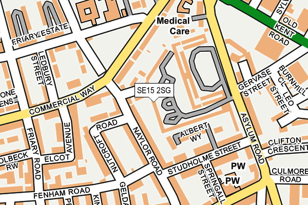 SE15 2SG map - OS OpenMap – Local (Ordnance Survey)