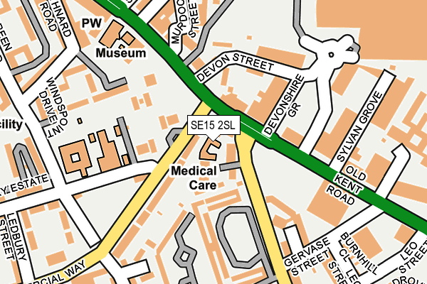 SE15 2SL map - OS OpenMap – Local (Ordnance Survey)
