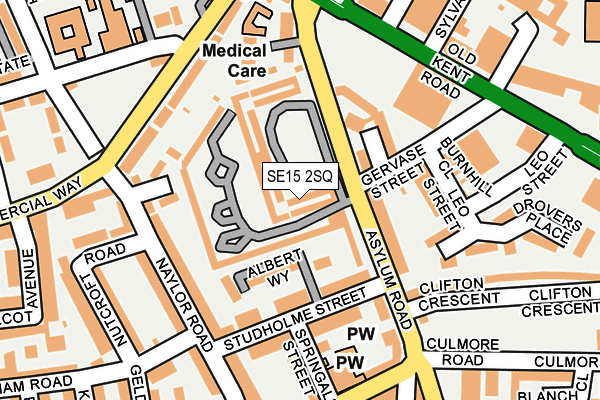 SE15 2SQ map - OS OpenMap – Local (Ordnance Survey)
