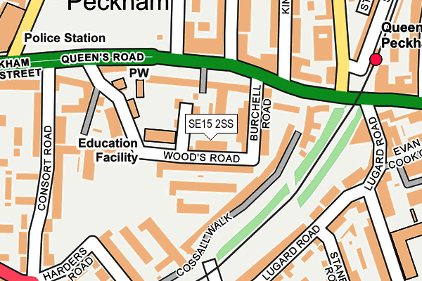 SE15 2SS map - OS OpenMap – Local (Ordnance Survey)