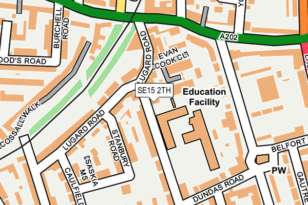 SE15 2TH map - OS OpenMap – Local (Ordnance Survey)