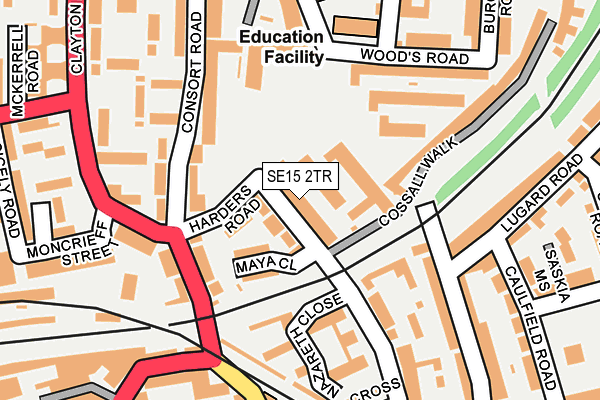 SE15 2TR map - OS OpenMap – Local (Ordnance Survey)