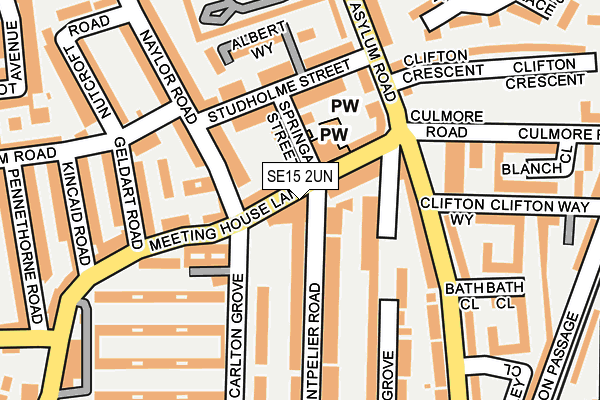 SE15 2UN map - OS OpenMap – Local (Ordnance Survey)