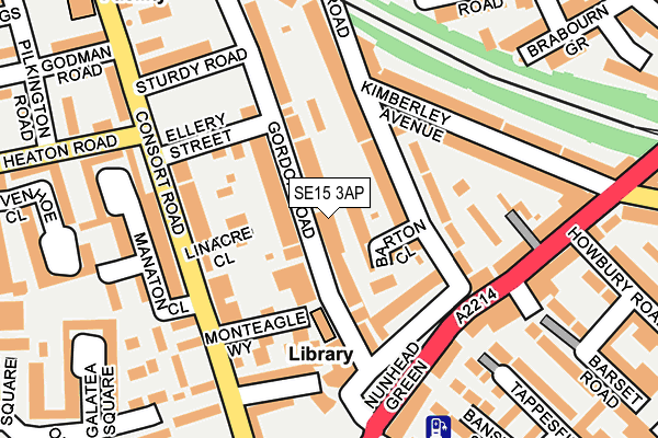 SE15 3AP map - OS OpenMap – Local (Ordnance Survey)