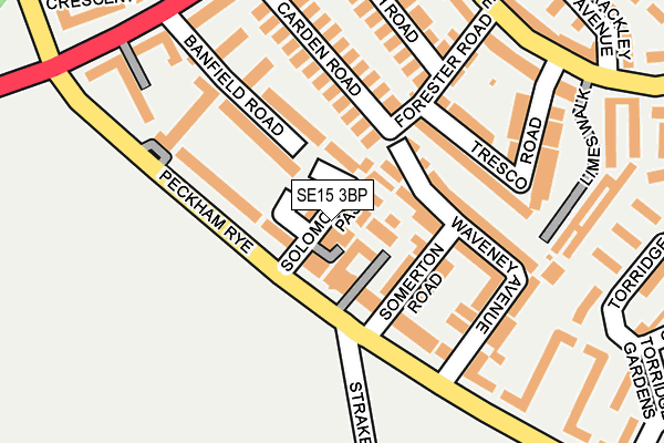 SE15 3BP map - OS OpenMap – Local (Ordnance Survey)