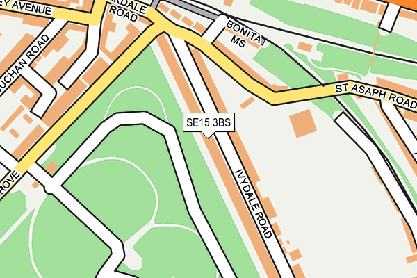 SE15 3BS map - OS OpenMap – Local (Ordnance Survey)