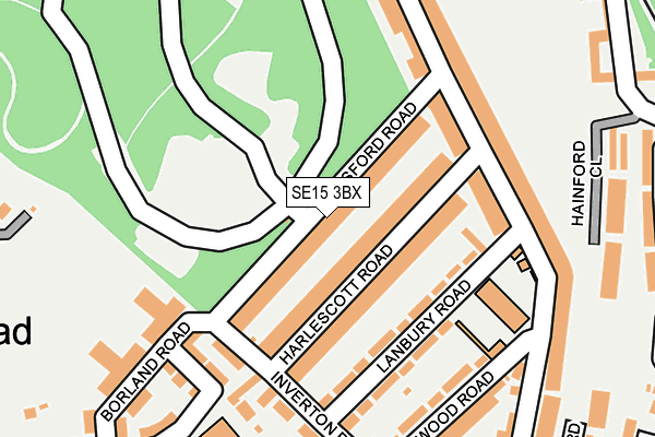 SE15 3BX map - OS OpenMap – Local (Ordnance Survey)