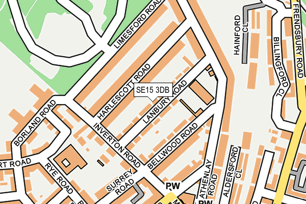 SE15 3DB map - OS OpenMap – Local (Ordnance Survey)