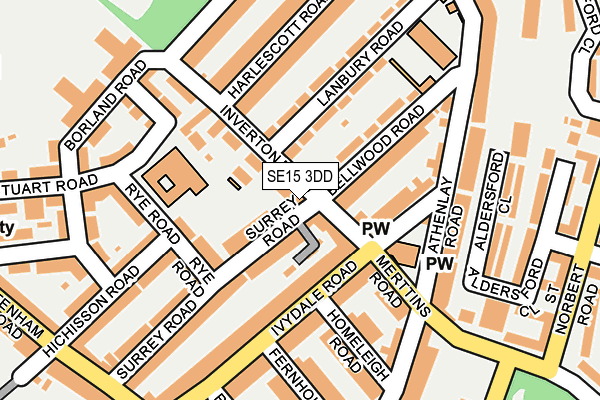 SE15 3DD map - OS OpenMap – Local (Ordnance Survey)