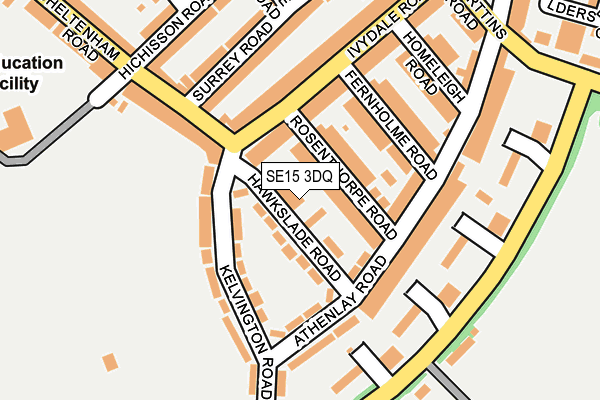 SE15 3DQ map - OS OpenMap – Local (Ordnance Survey)
