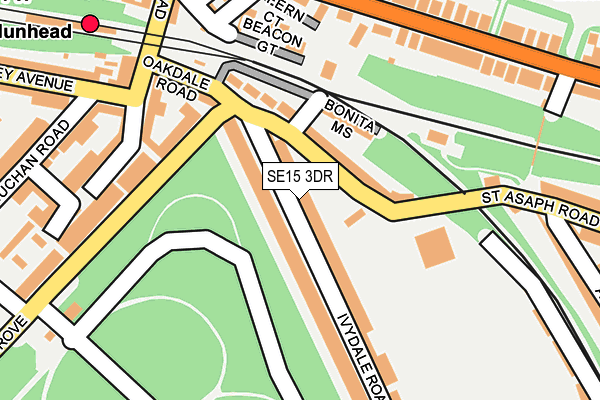 SE15 3DR map - OS OpenMap – Local (Ordnance Survey)