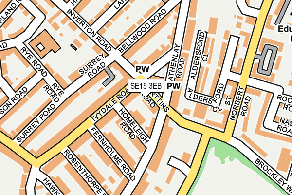 SE15 3EB map - OS OpenMap – Local (Ordnance Survey)