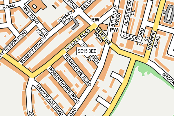 SE15 3EE map - OS OpenMap – Local (Ordnance Survey)