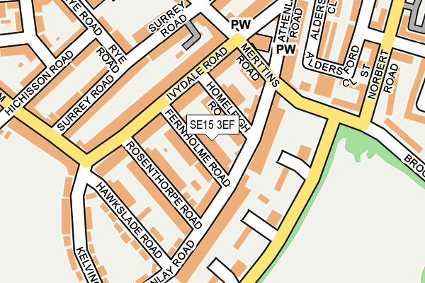 SE15 3EF map - OS OpenMap – Local (Ordnance Survey)