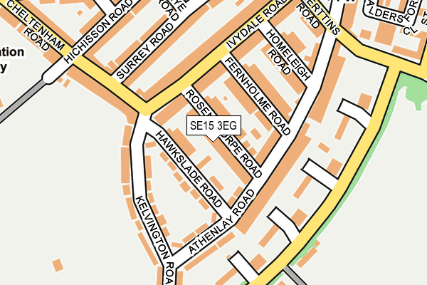 SE15 3EG map - OS OpenMap – Local (Ordnance Survey)