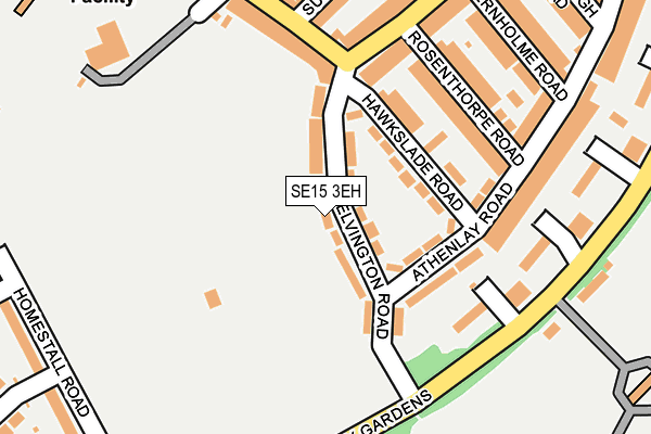 SE15 3EH map - OS OpenMap – Local (Ordnance Survey)
