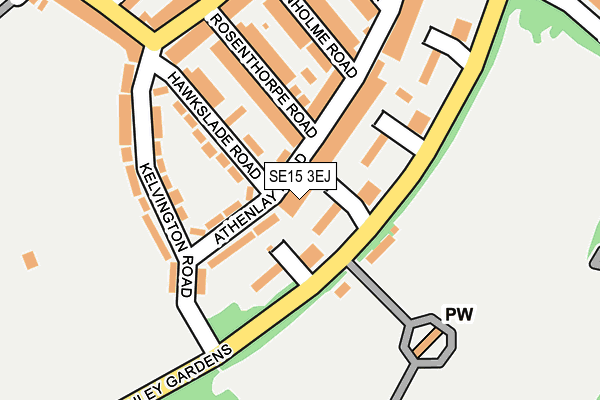 SE15 3EJ map - OS OpenMap – Local (Ordnance Survey)