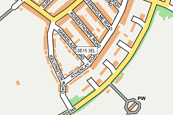 SE15 3EL map - OS OpenMap – Local (Ordnance Survey)