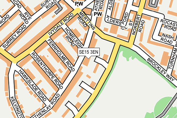 SE15 3EN map - OS OpenMap – Local (Ordnance Survey)