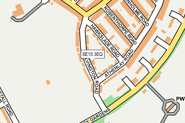 SE15 3EQ map - OS OpenMap – Local (Ordnance Survey)