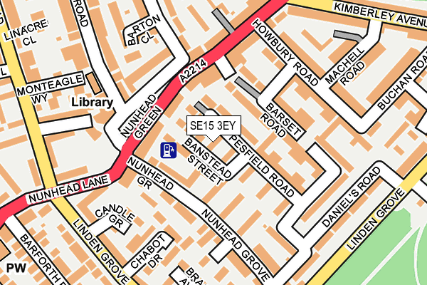SE15 3EY map - OS OpenMap – Local (Ordnance Survey)