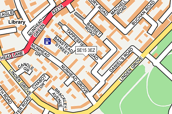 SE15 3EZ map - OS OpenMap – Local (Ordnance Survey)