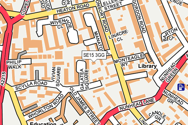 SE15 3GG map - OS OpenMap – Local (Ordnance Survey)