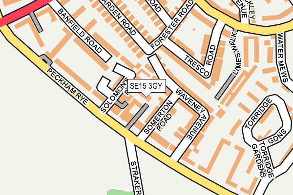 SE15 3GY map - OS OpenMap – Local (Ordnance Survey)