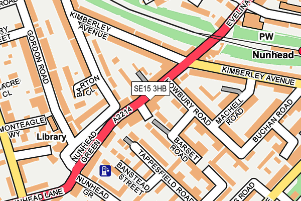 SE15 3HB map - OS OpenMap – Local (Ordnance Survey)