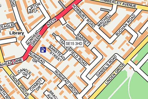 SE15 3HD map - OS OpenMap – Local (Ordnance Survey)