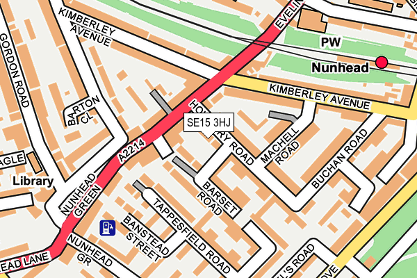 SE15 3HJ map - OS OpenMap – Local (Ordnance Survey)