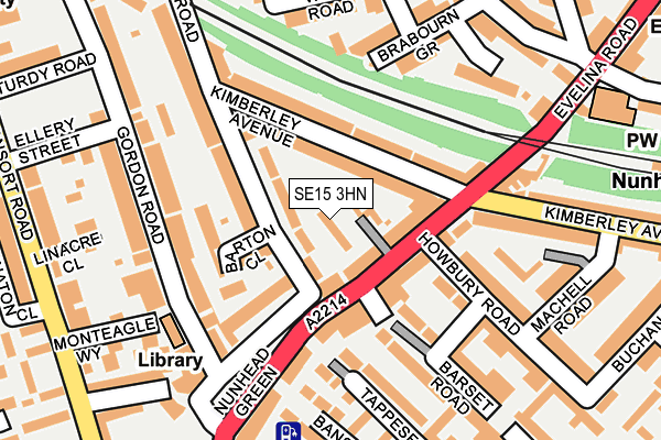 SE15 3HN map - OS OpenMap – Local (Ordnance Survey)