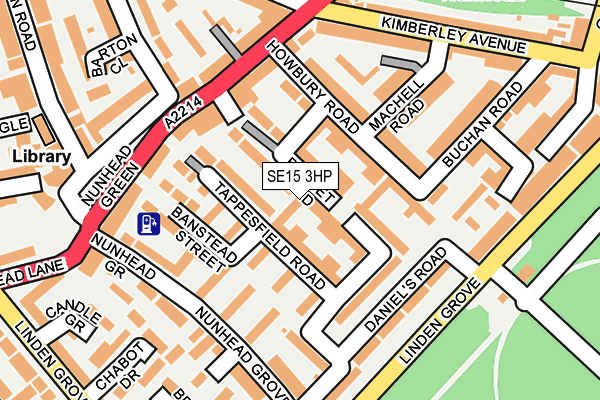 SE15 3HP map - OS OpenMap – Local (Ordnance Survey)
