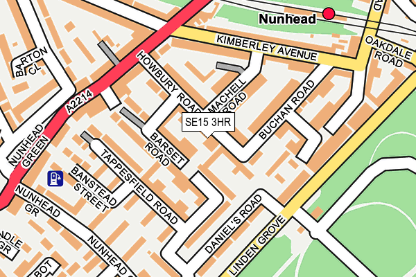 SE15 3HR map - OS OpenMap – Local (Ordnance Survey)