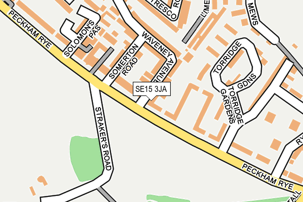 SE15 3JA map - OS OpenMap – Local (Ordnance Survey)