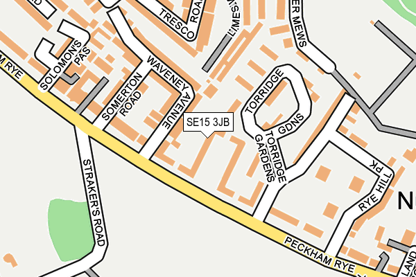 SE15 3JB map - OS OpenMap – Local (Ordnance Survey)