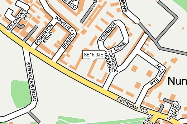 SE15 3JE map - OS OpenMap – Local (Ordnance Survey)