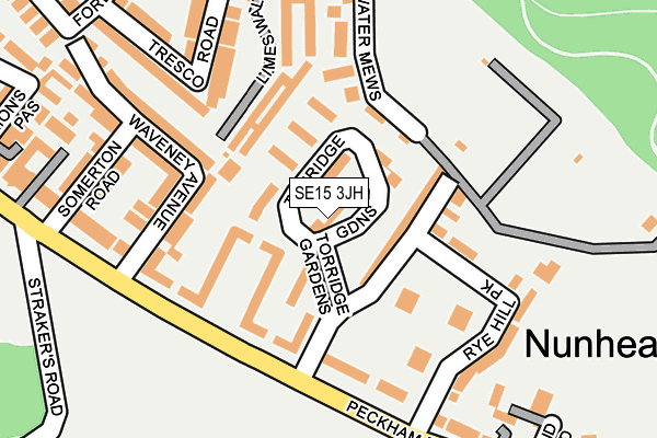 SE15 3JH map - OS OpenMap – Local (Ordnance Survey)